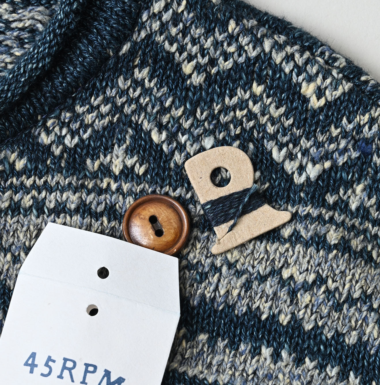 45R Indigo Nordic Jacquard 908 Henley