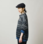 45R Indigo Nordic Jacquard 908 Henley