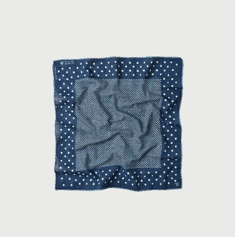 45R Indigo Gauze Iroiro Bandana