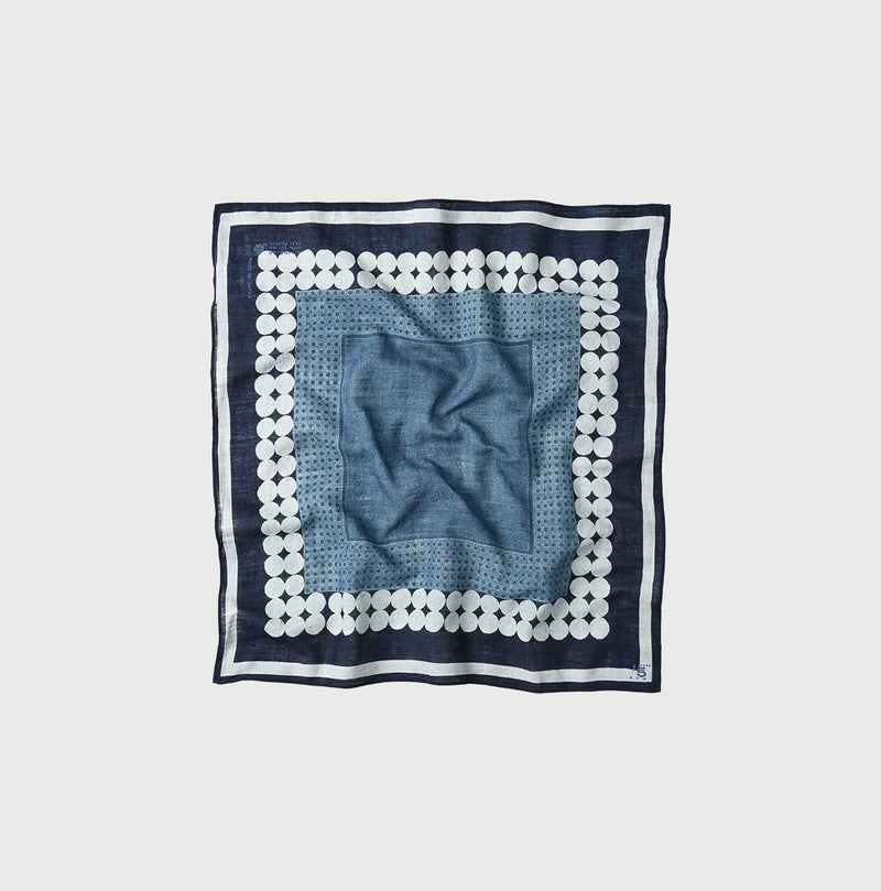 45R Indigo Gauze Iroiro Bandana