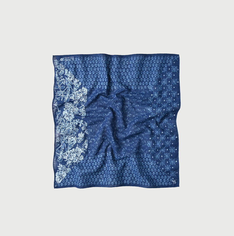 45R Indigo Gauze Iroiro Bandana
