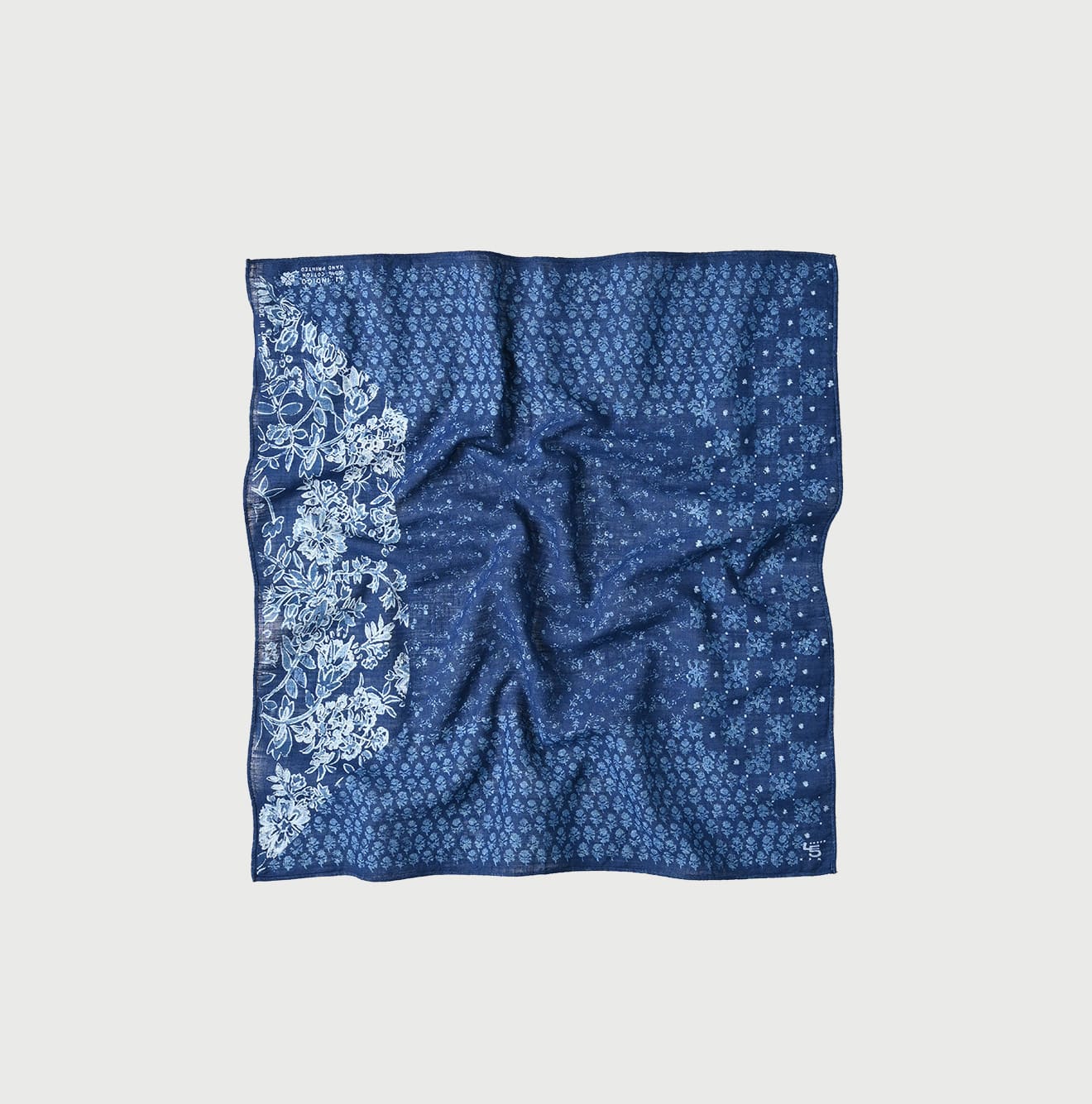 45R Indigo Gauze Iroiro Bandana