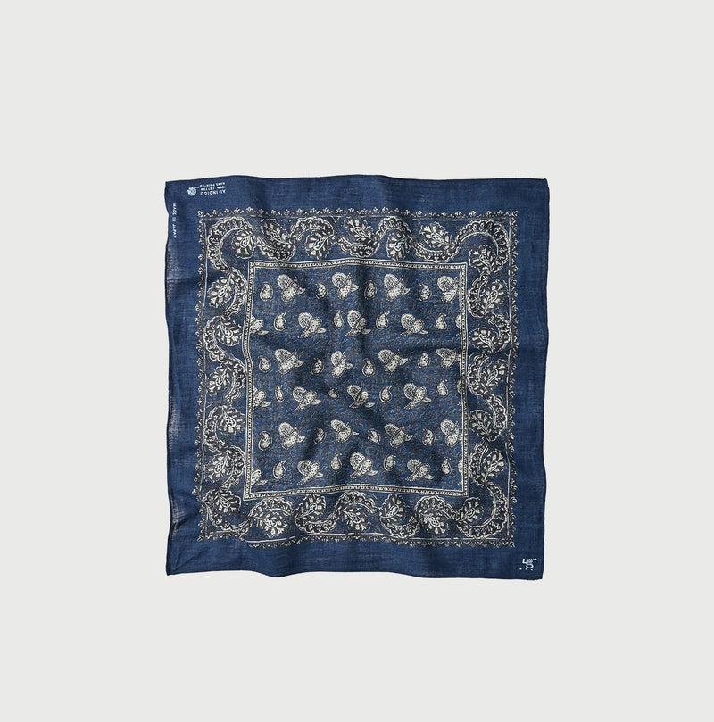 45R Indigo Gauze Iroiro Bandana