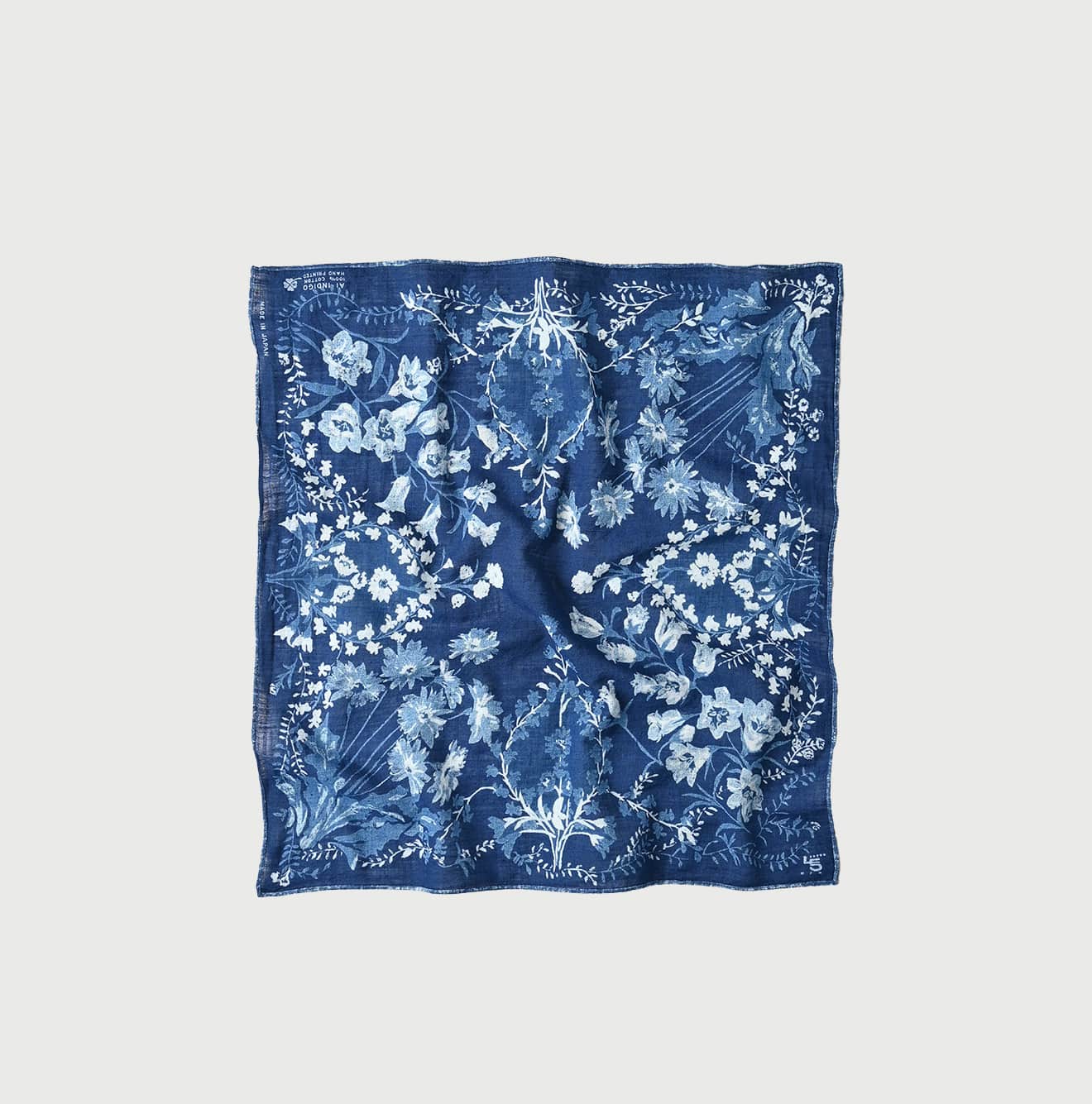 45R Indigo Gauze Iroiro Bandana