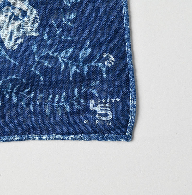 45R Indigo Gauze Iroiro Bandana