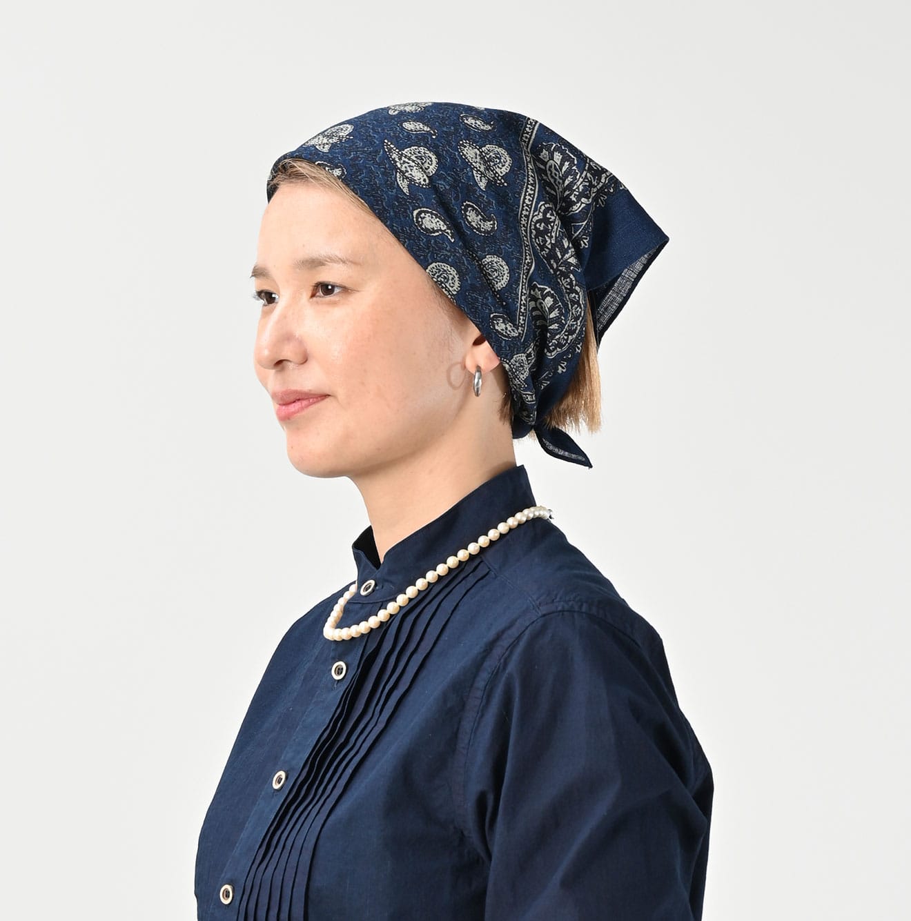 45R Indigo Gauze Iroiro Bandana