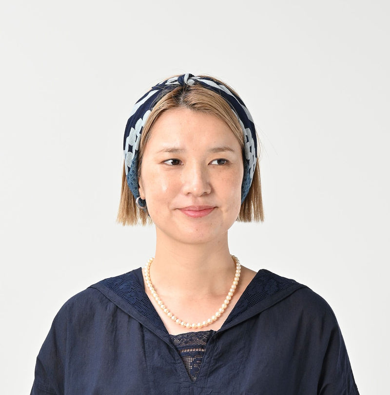 45R Indigo Gauze Iroiro Bandana
