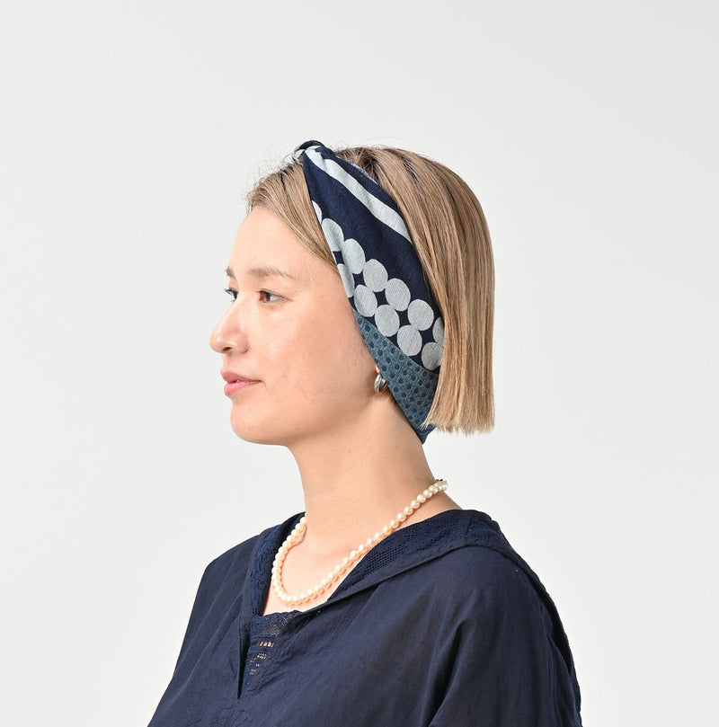 45R Indigo Gauze Iroiro Bandana