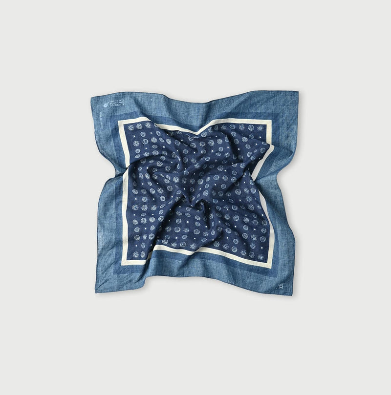45R Indigo Komon Bandana