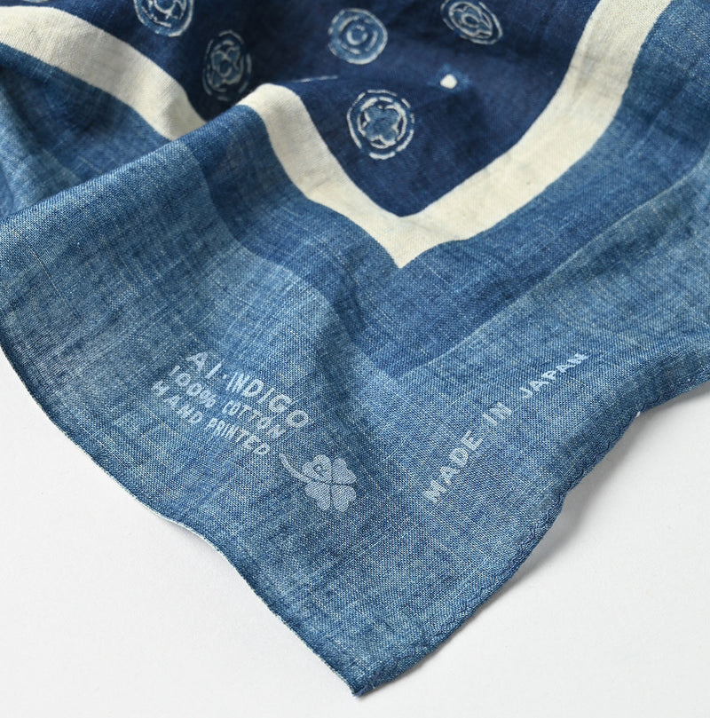 45R Indigo Komon Bandana