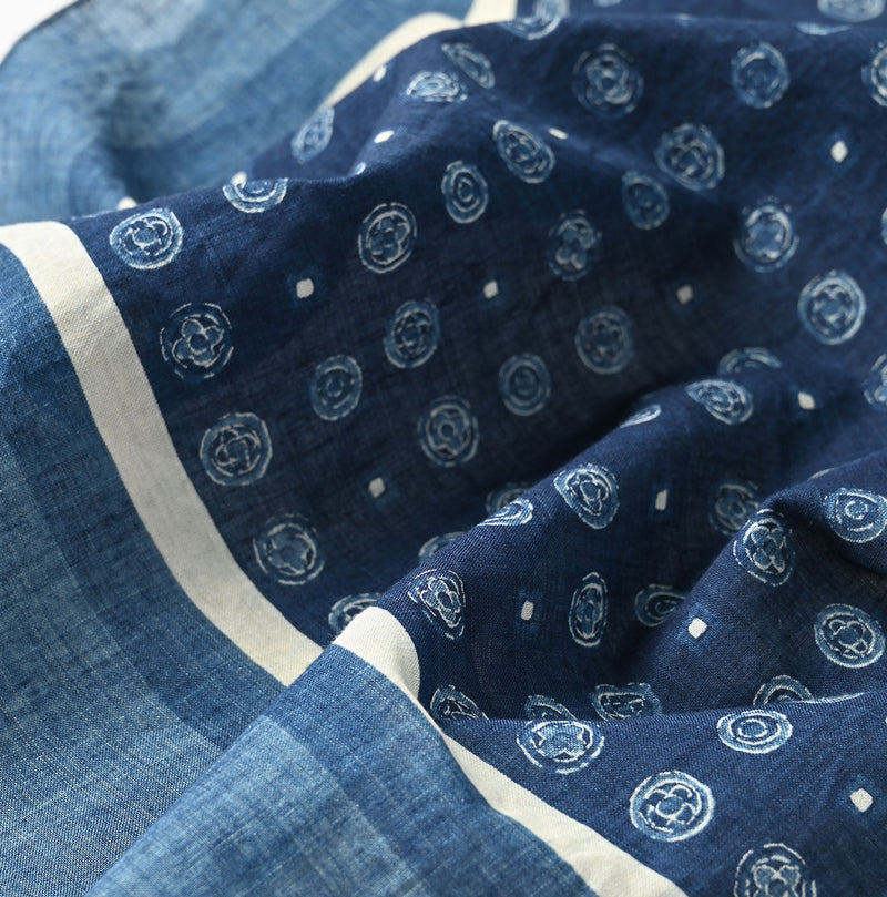 45R Indigo Komon Bandana