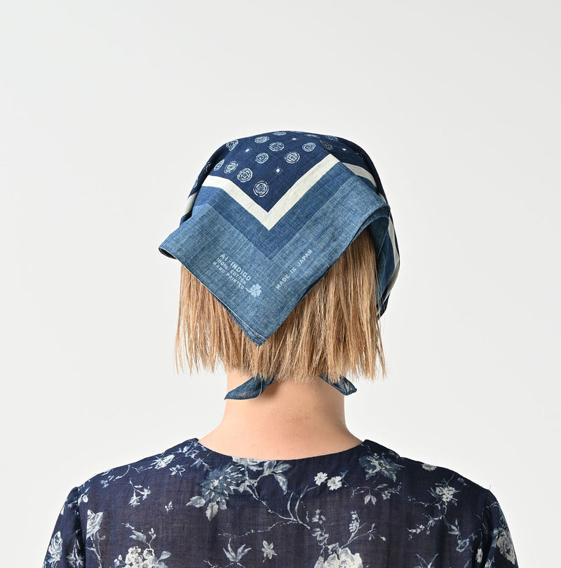 45R Indigo Komon Bandana