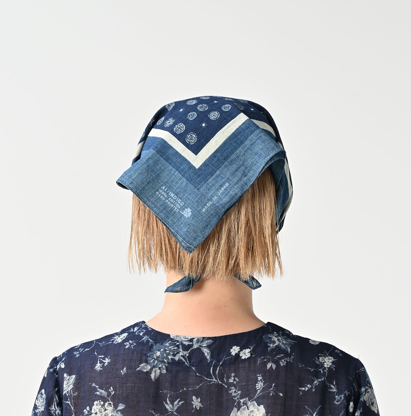 45R Indigo Komon Bandana