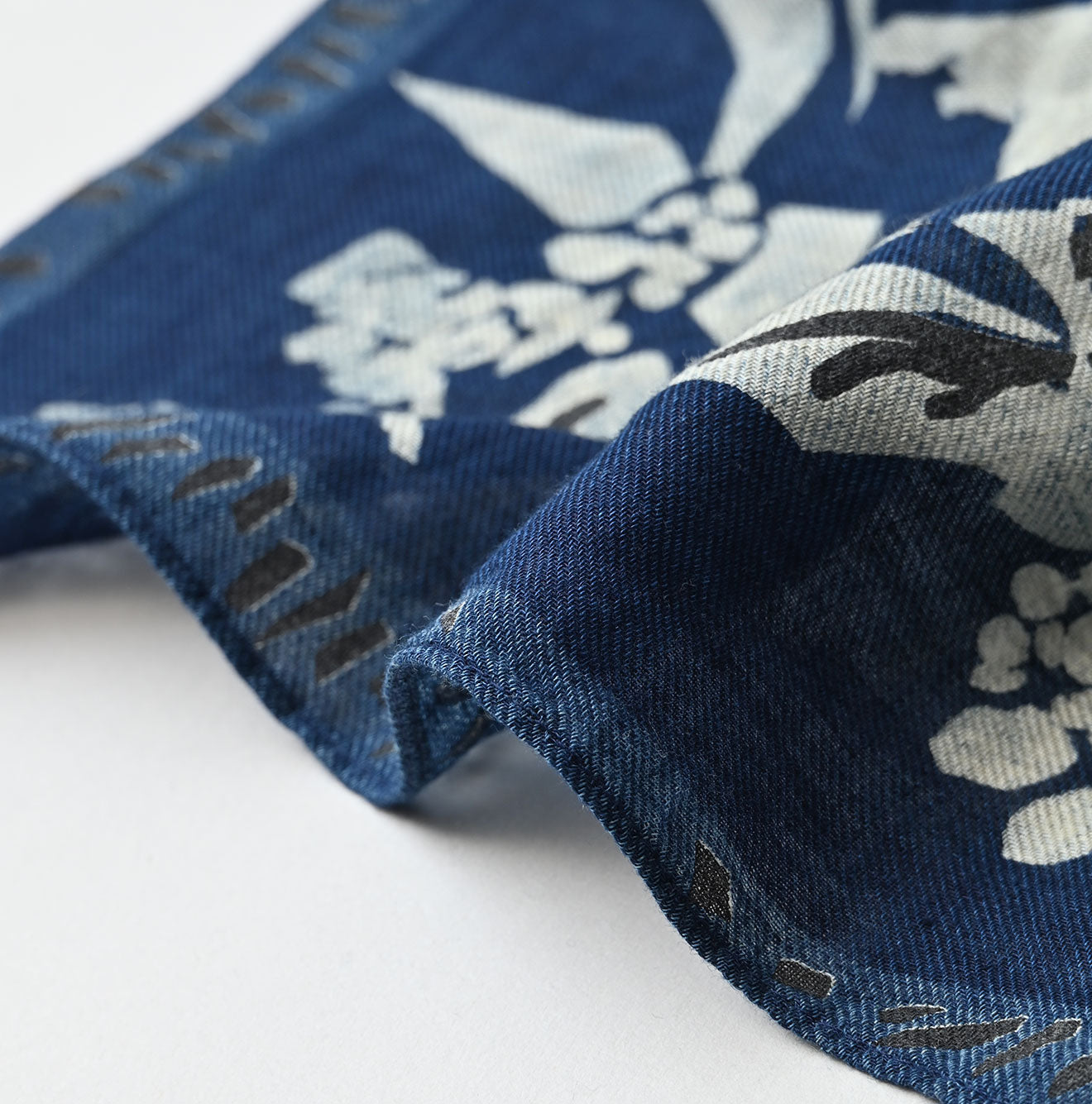 45R Indigo Supima Donkey Tail Bandana - Image 7