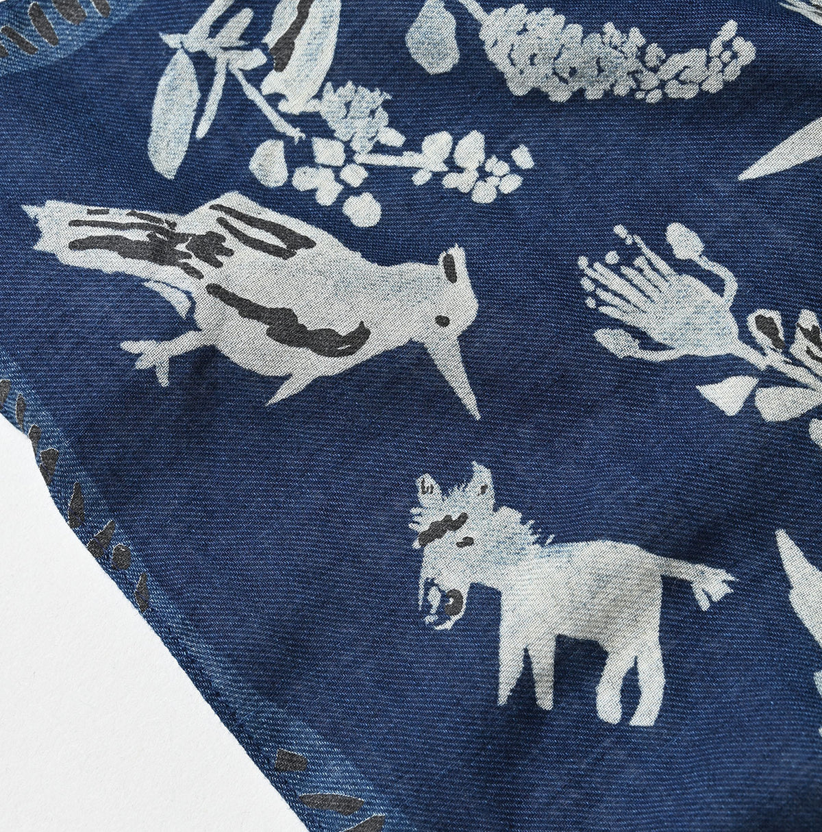 45R Indigo Supima Donkey Tail Bandana