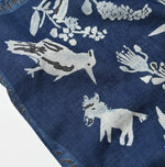 45R Indigo Supima Donkey Tail Bandana