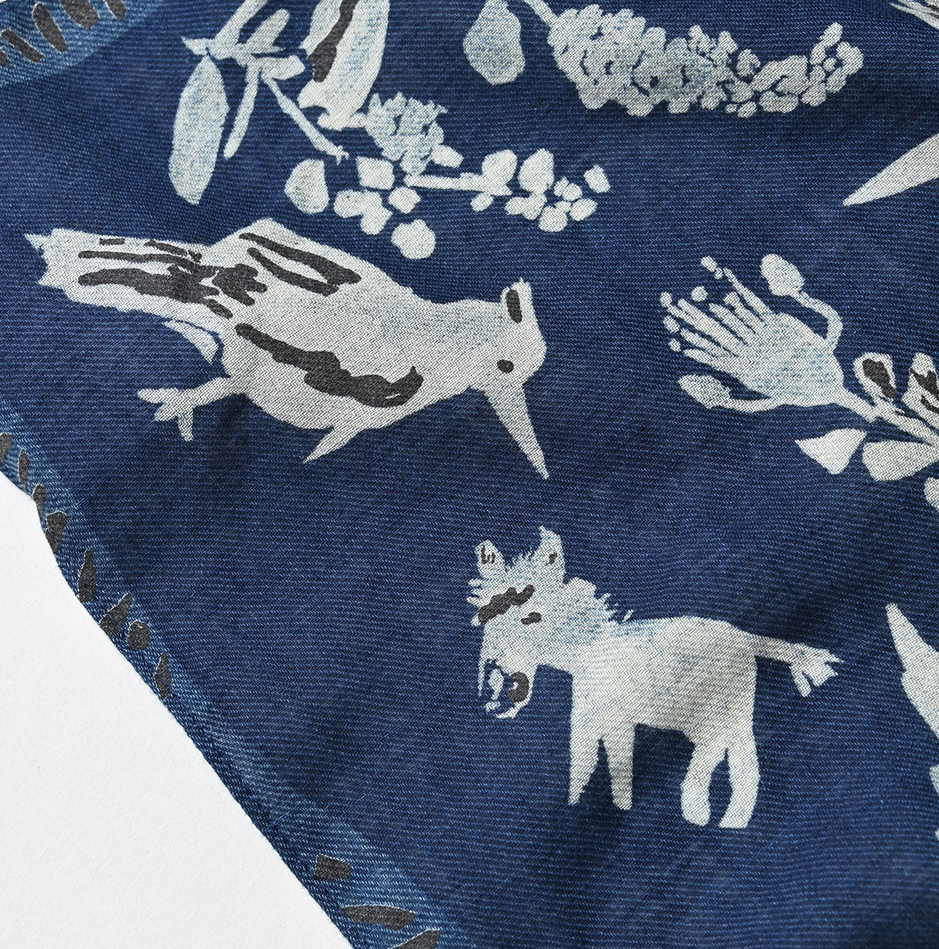 45R Indigo Supima Donkey Tail Bandana