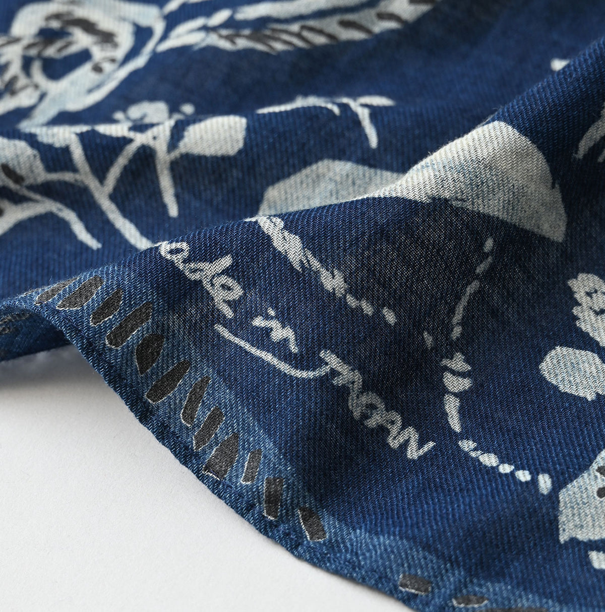 45R Indigo Supima Donkey Tail Bandana