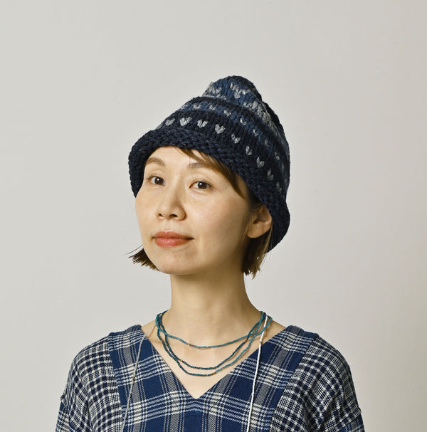 45R Indigo Knit Cowichan Hat