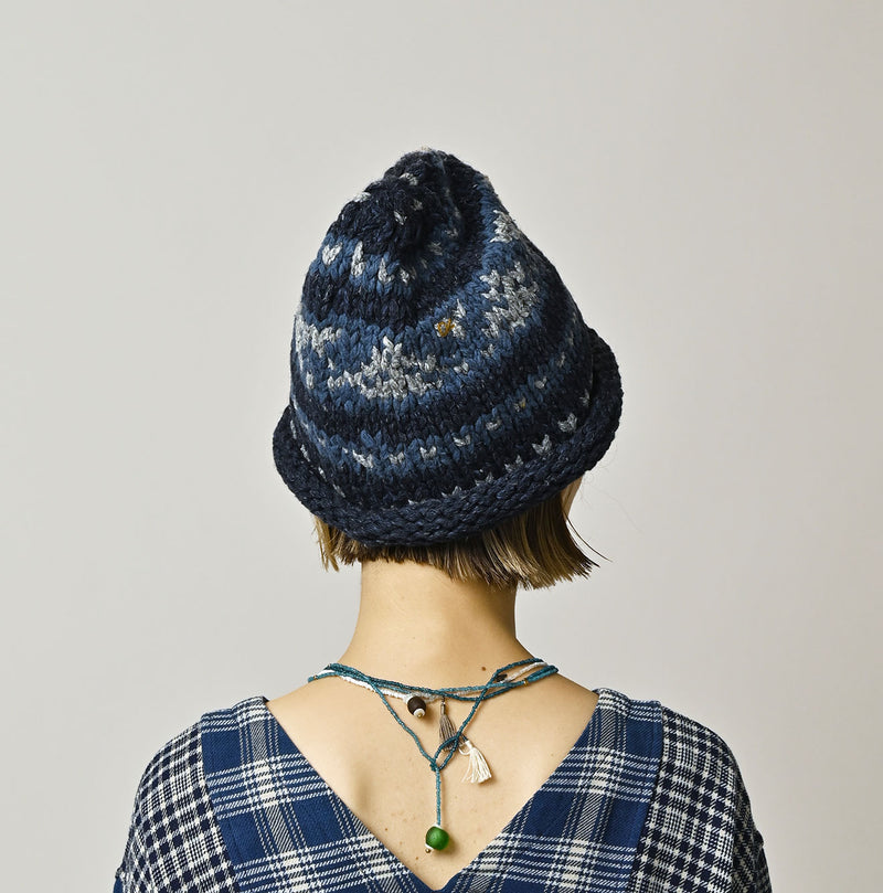 45R Indigo Knit Cowichan Hat - Image 4