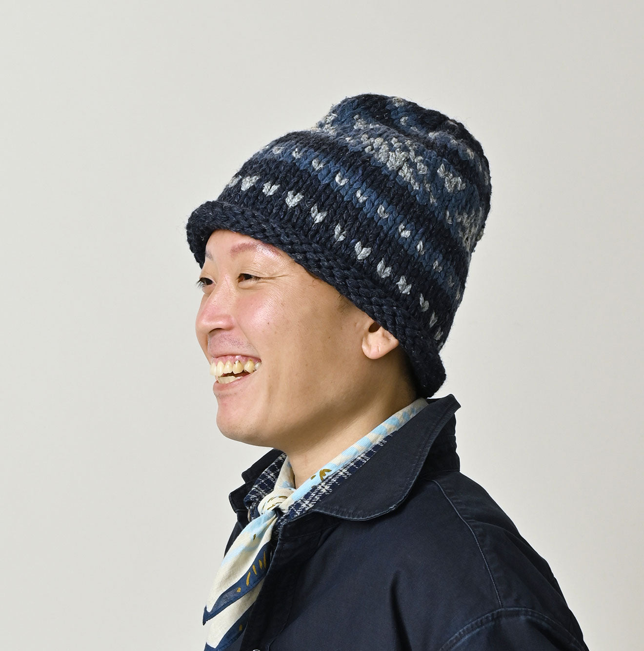 45R Indigo Knit Cowichan Hat - Image 5