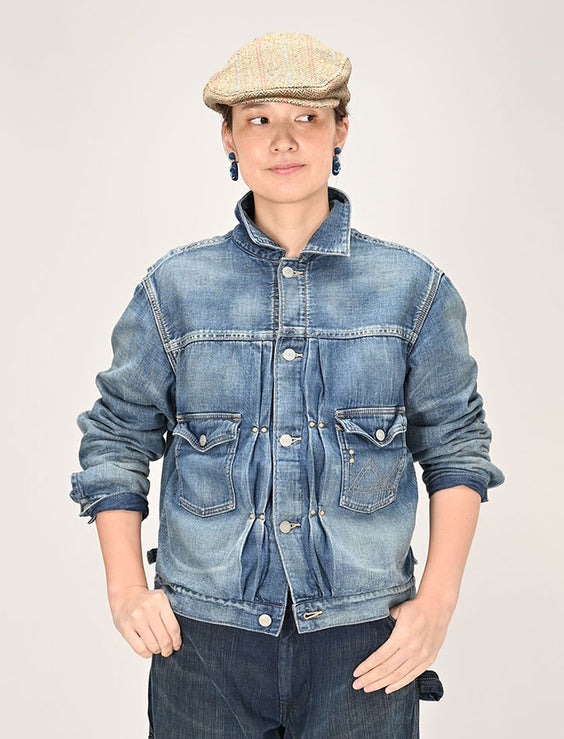 Indigo 45 Petit Denim Lining Jacket Distressed