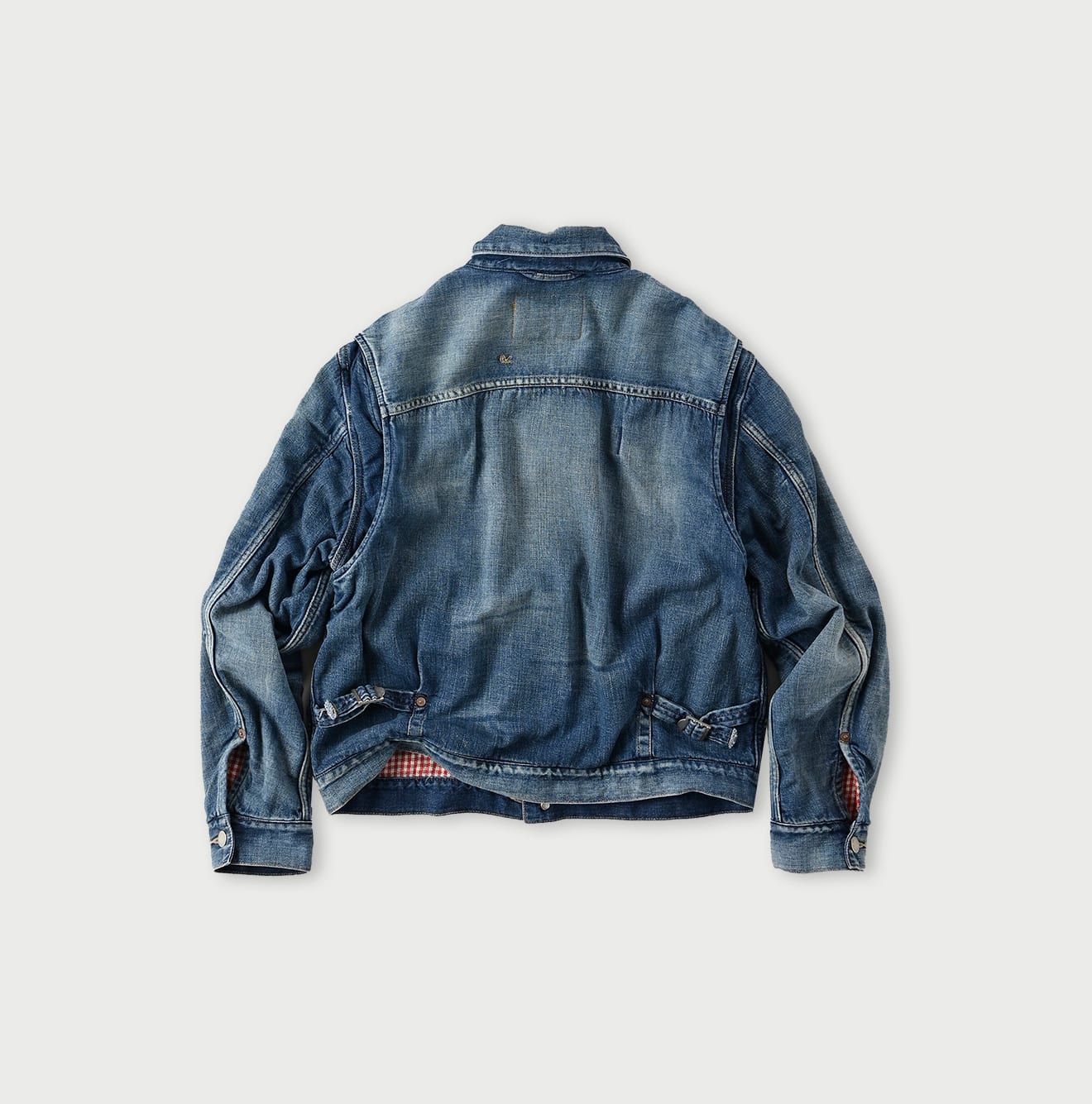 45R Indigo 45 Petit Denim Lining Jacket Distressed