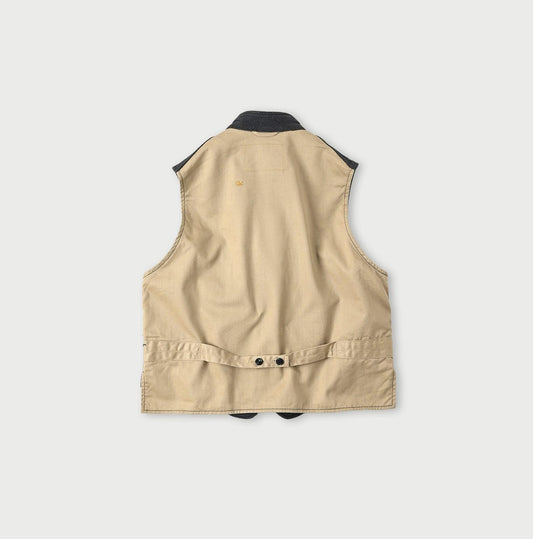 Gray Cotton Flannel 908 Stand Collar Vest (Size 3) - 45R by 45rpm studio