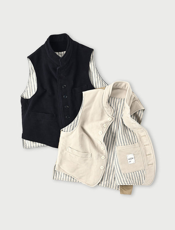 Cotton Flannel 908 Stand Collar Vest