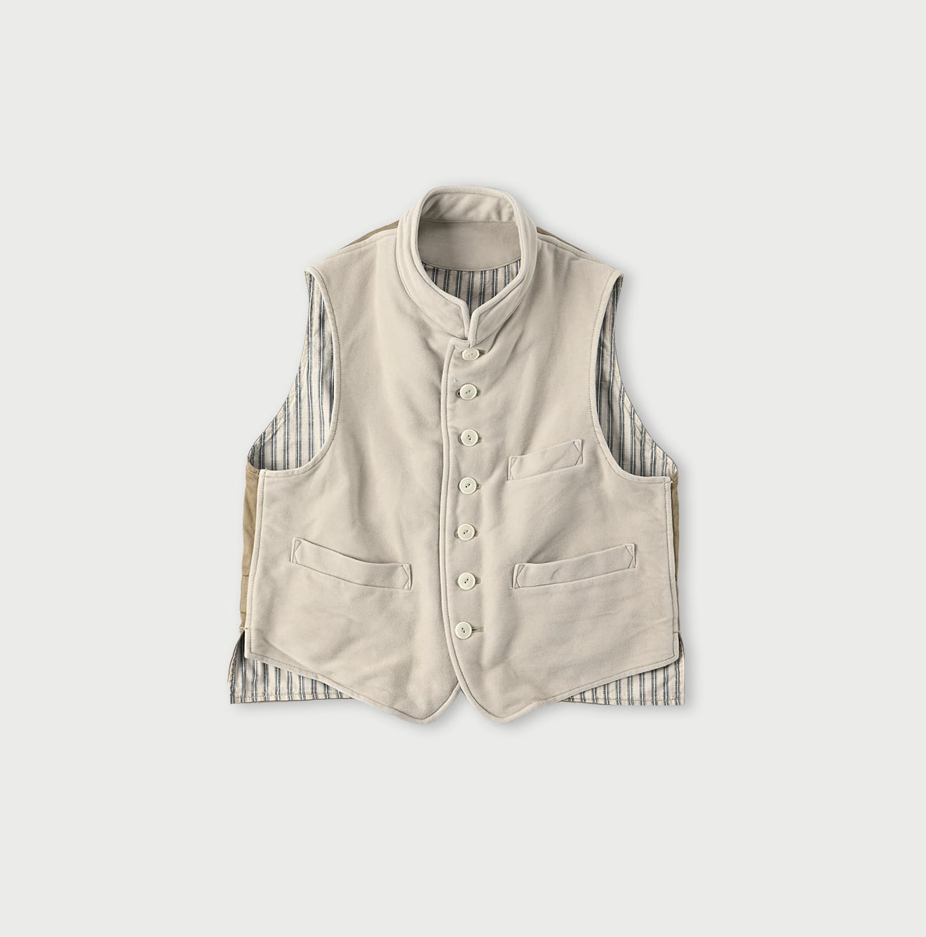 Cotton Flannel 908 Stand Collar Vest