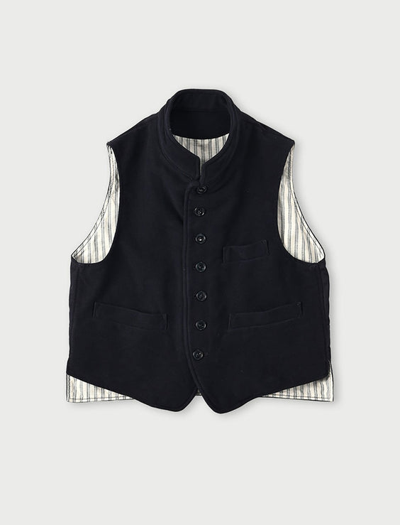 Cotton Flannel 908 Stand Collar Vest