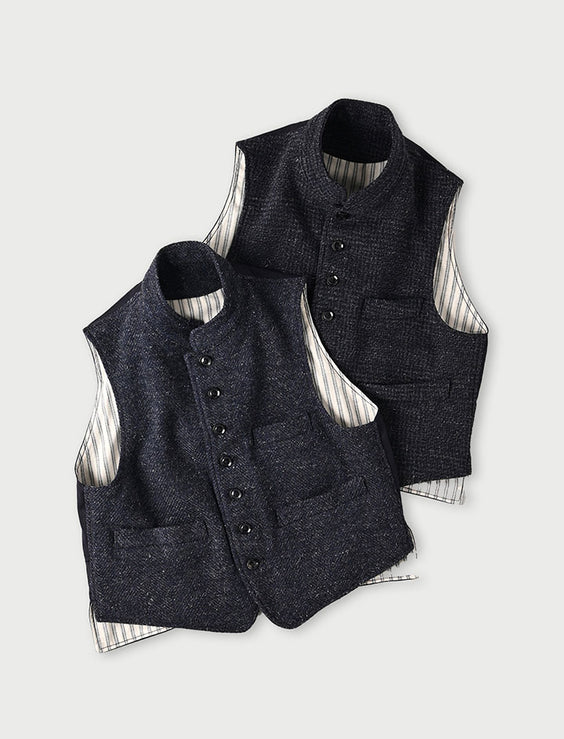 British Tweed 908 Stand Collar Vest