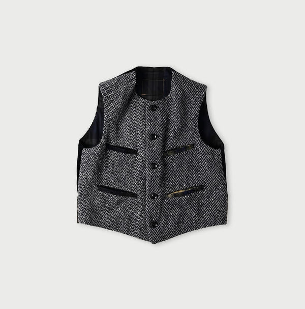 45R Tamatebako Tweed 908 Patchwork Vest