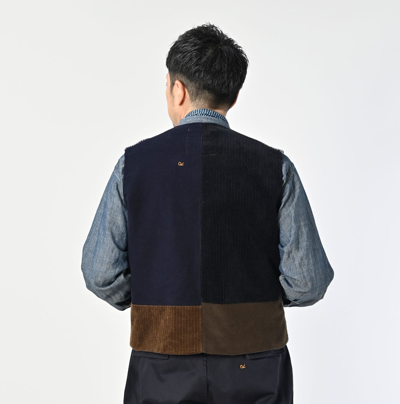 45R Tamatebako Tweed 908 Patchwork Vest - Image 5