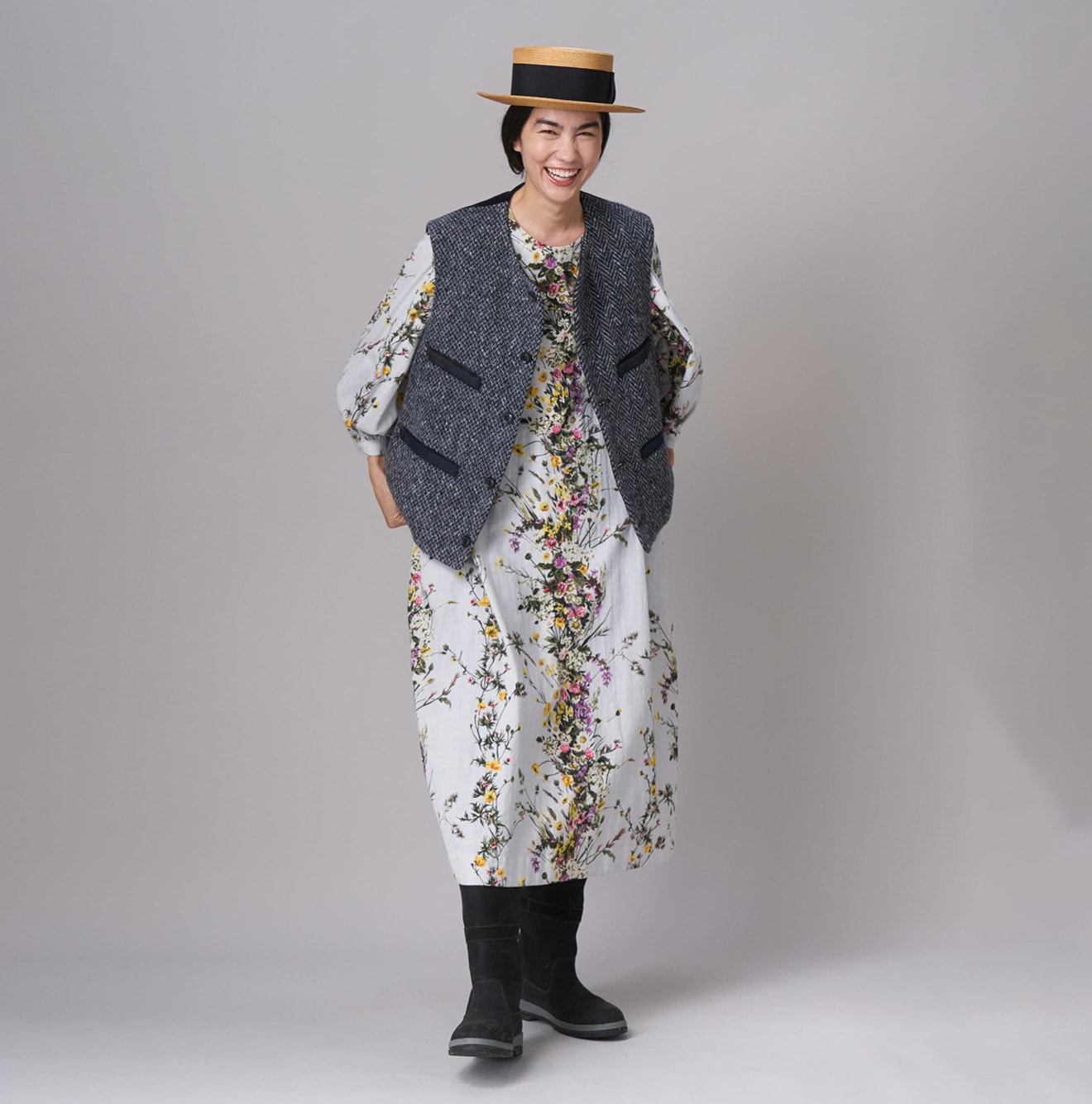 45R Tamatebako Tweed 908 Patchwork Vest - Image 19