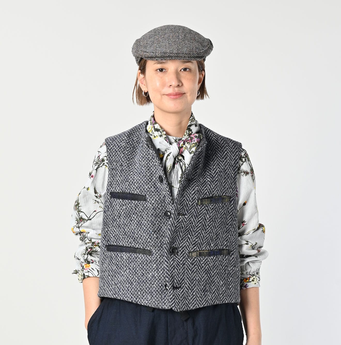 45R Tamatebako Tweed 908 Patchwork Vest
