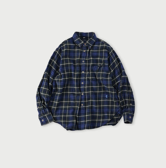 India Flannel 908 Ocean Buttondown Shirt (Size 3) - 45R by 45rpm studio