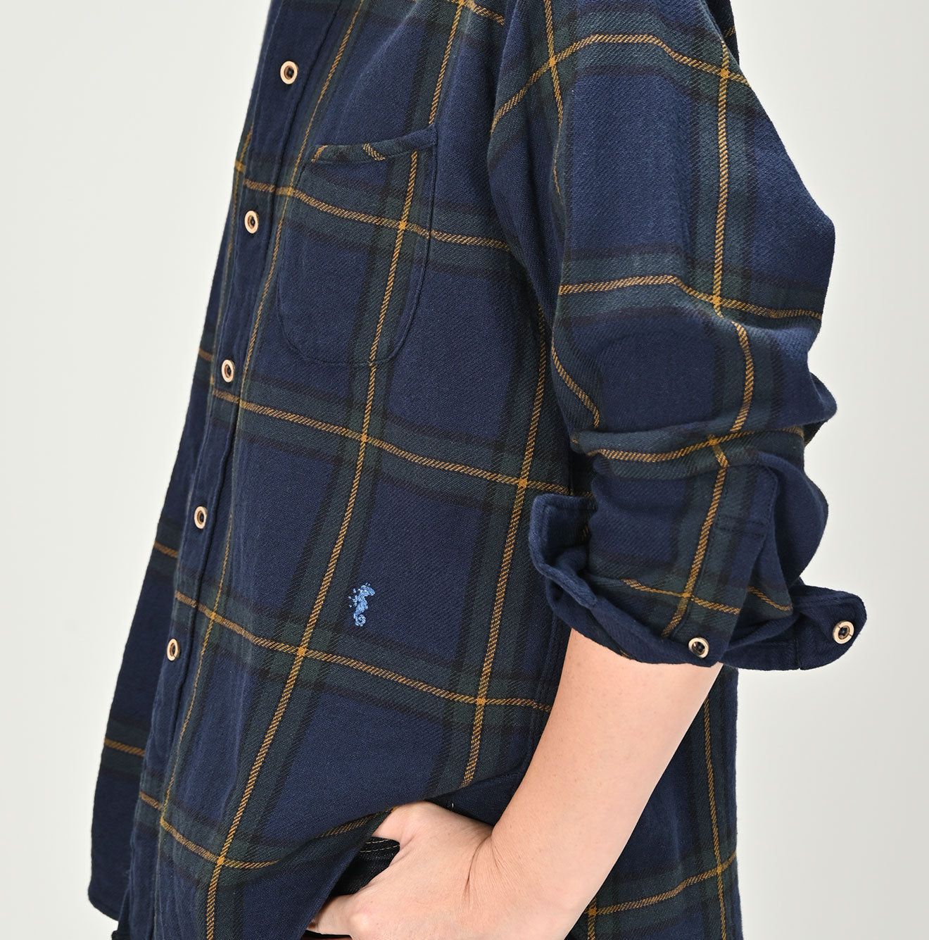 45R India Flannel 908 Ocean Buttondown Shirt