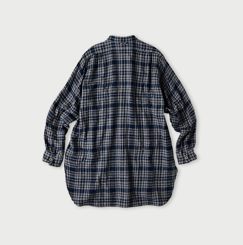 45R Indigo Fuwafuwa Double Woven Grandpa Shirt - Image 12
