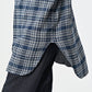 45R Indigo Fuwafuwa Double Woven Grandpa Shirt