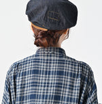 45R Indigo Fuwafuwa Double Woven Grandpa Shirt