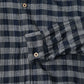 45R Indigo Fuwafuwa Double Woven Grandpa Shirt