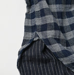 45R Indigo Fuwafuwa Double Woven Grandpa Shirt