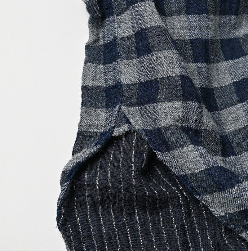 45R Indigo Fuwafuwa Double Woven Grandpa Shirt - Image 21