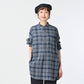 45R Indigo Fuwafuwa Double Woven Grandpa Shirt