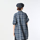 45R Indigo Fuwafuwa Double Woven Grandpa Shirt