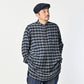 45R Indigo Fuwafuwa Double Woven Grandpa Shirt