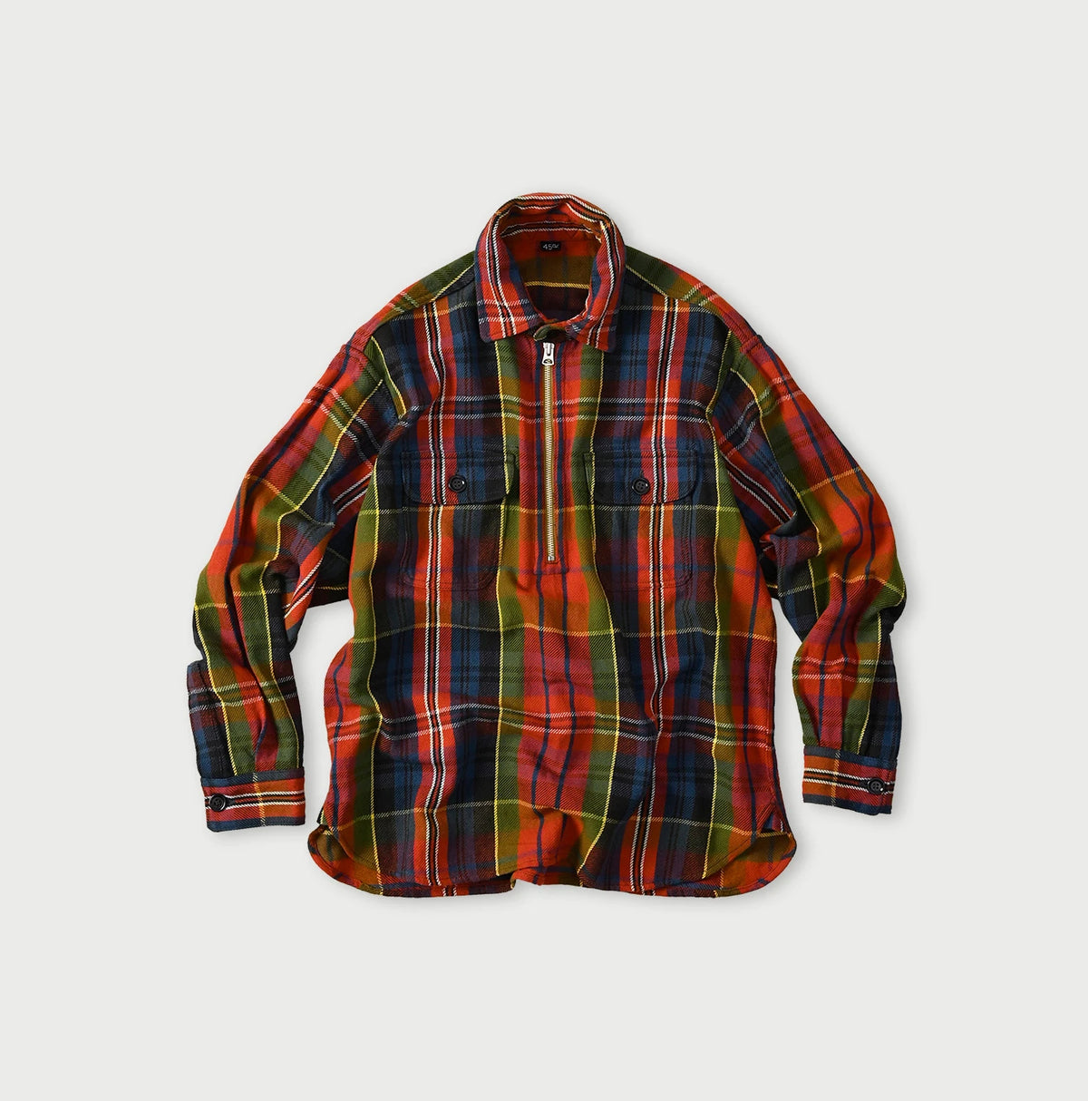 45R India Tartan Check 908 Yama Pullover Shirt - Image 1