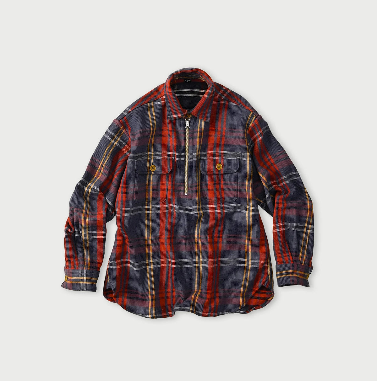 45R India Tartan Check 908 Yama Pullover Shirt - Image 3