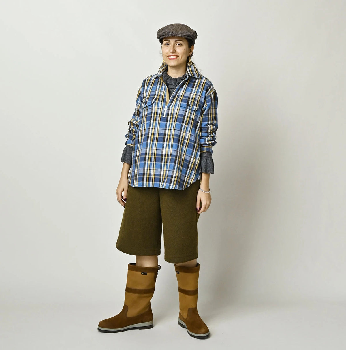 45R India Tartan Check 908 Yama Pullover Shirt - Image 4